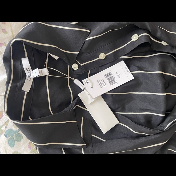 Derek Lam 10 Crosby Belted Asymmetric Shirtdress SILK - Picture 2 of 2